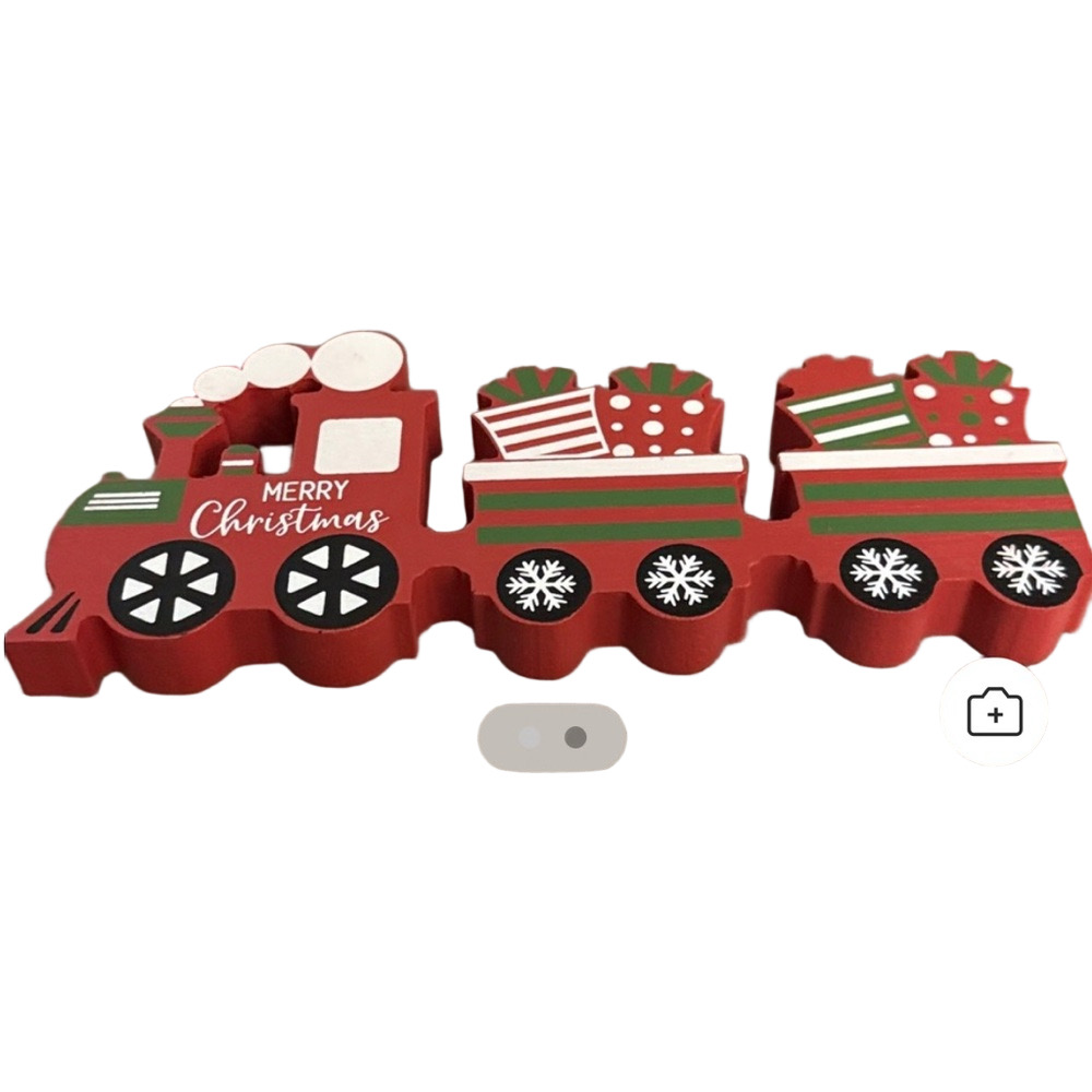 Vintage Retro Festive Red Christmas Train Decor